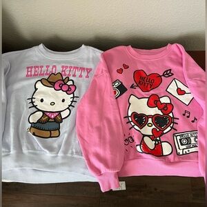 Hello Kitty Pink and White Sweatshirt Duo